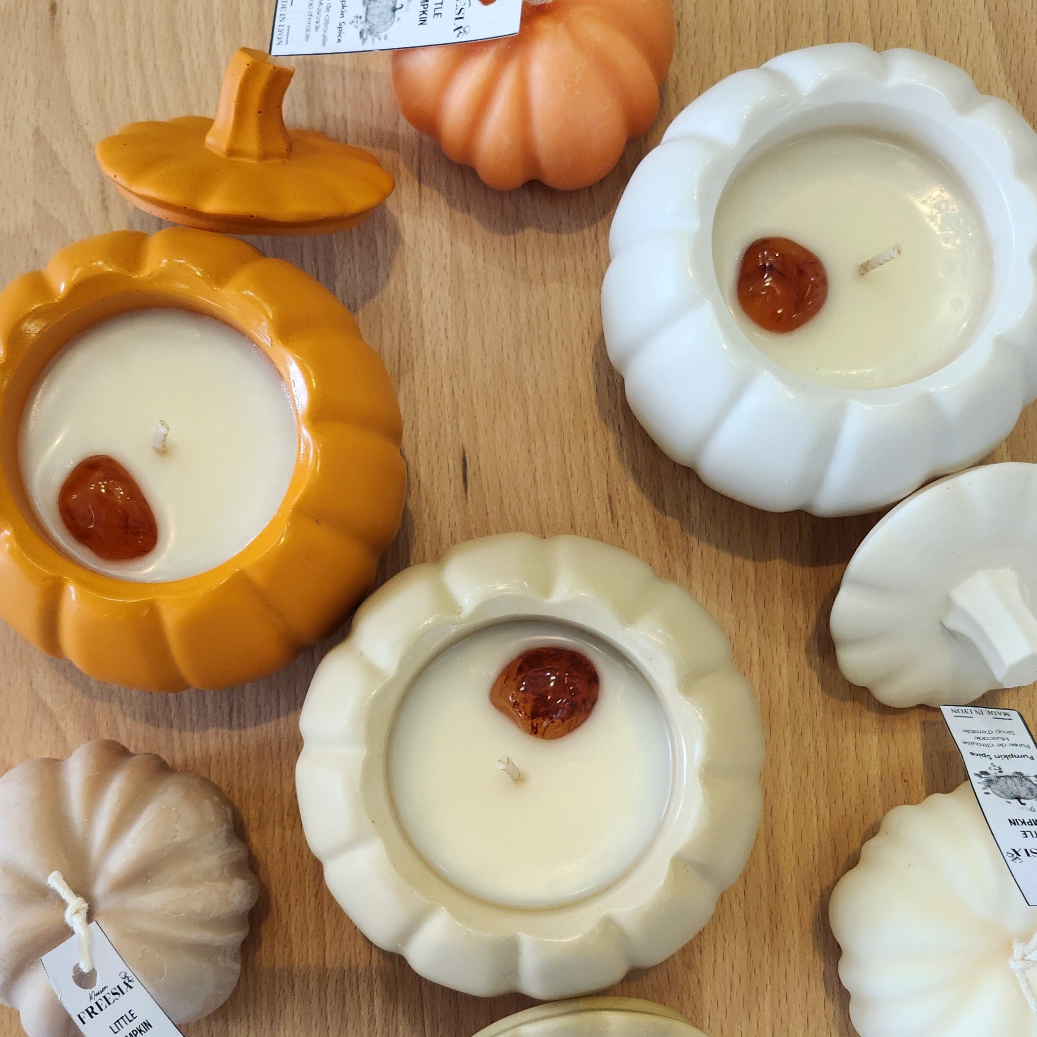 Bougie Citrouille Minimaliste