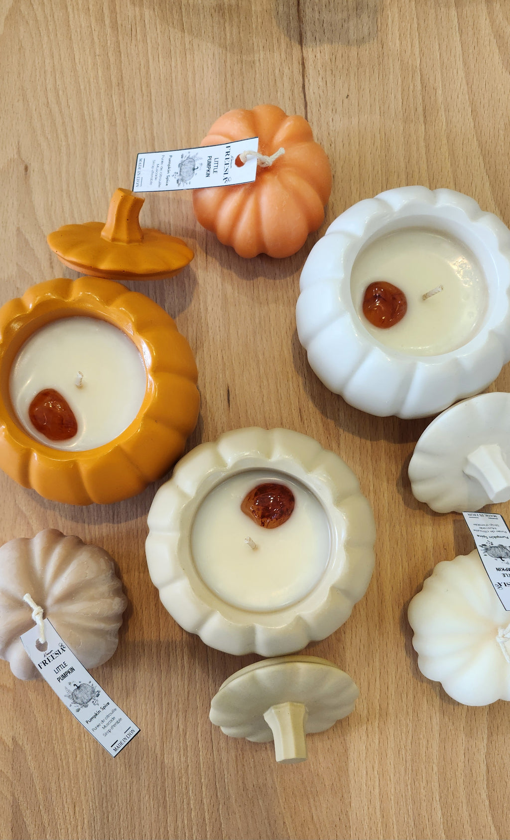 Bougie Citrouille Minimaliste