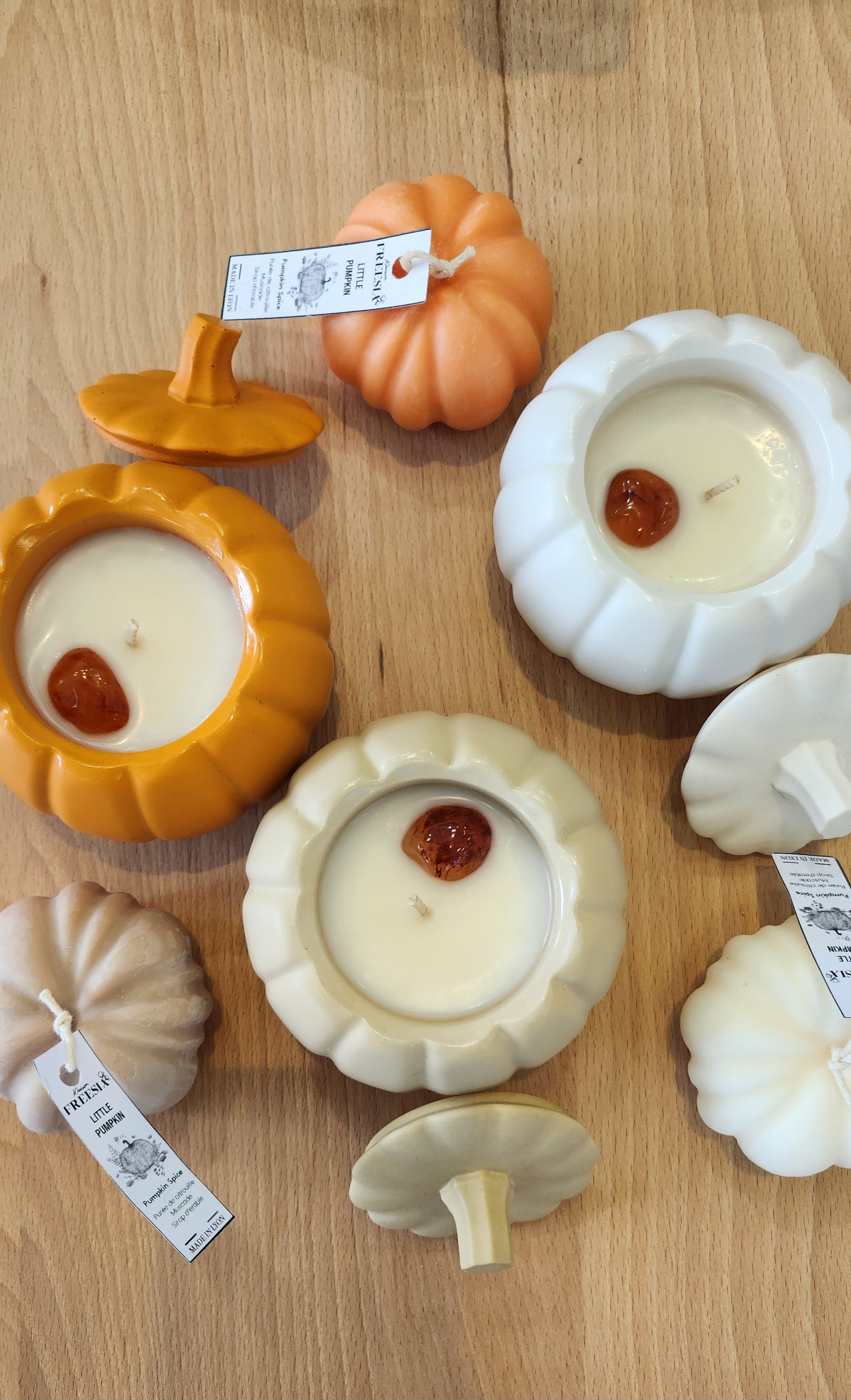 Bougie Citrouille Minimaliste