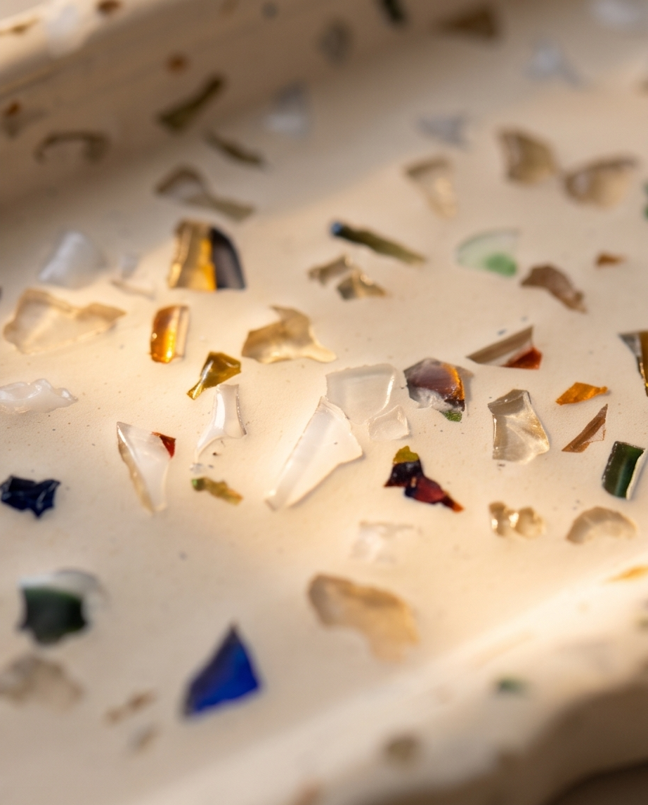 Petit plateau à bijoux artisanal en terrazzo – plusieurs finitions